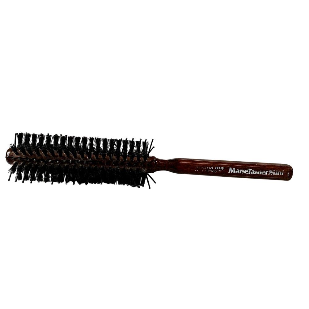 Vintage Helen of Troy Model 7701 Mane Tamer Mini Hair Round Boar Bristle Brush